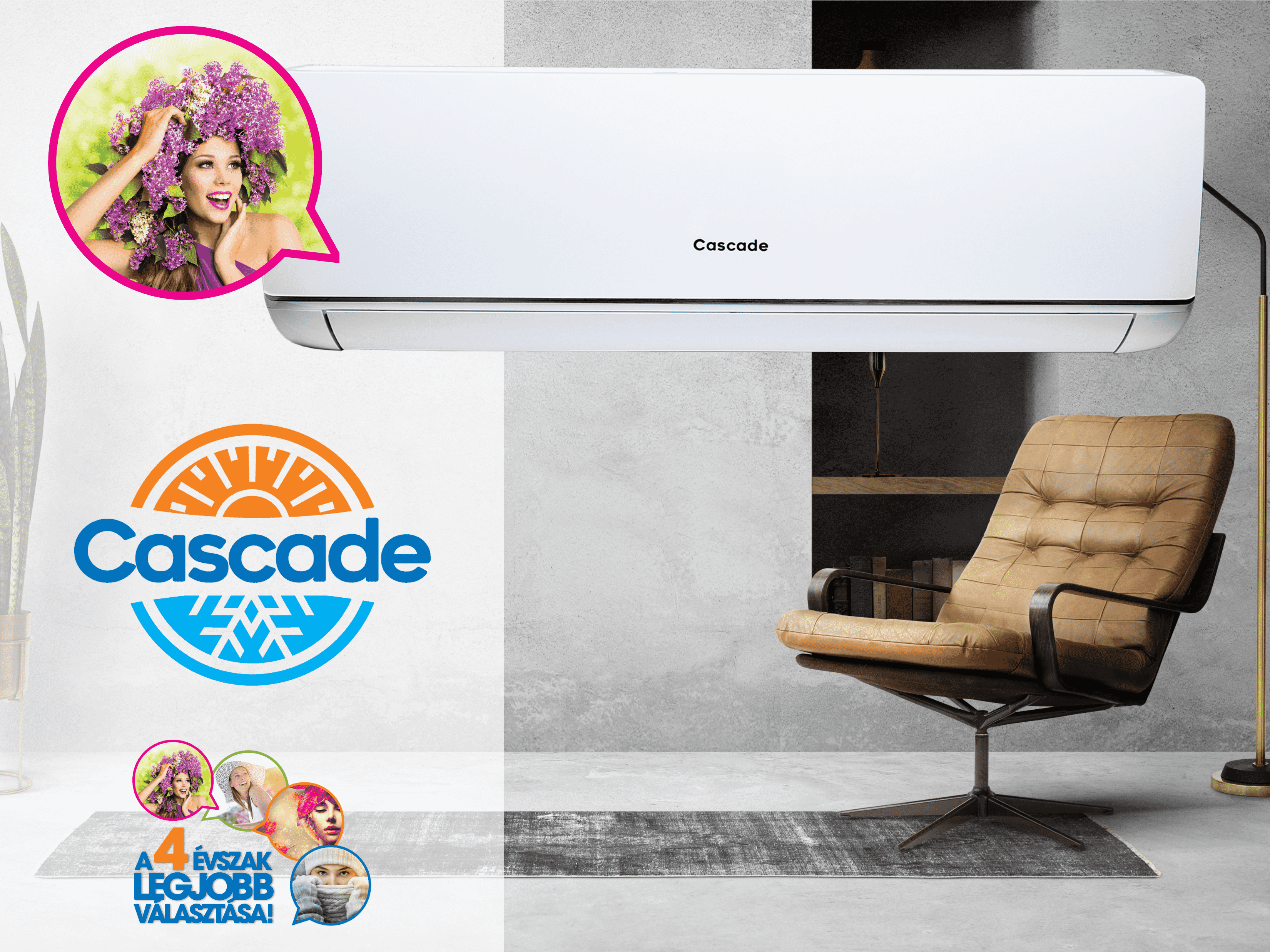 Cascade BORA CWH24AAD 6,2 kW oldalfali split klíma szett