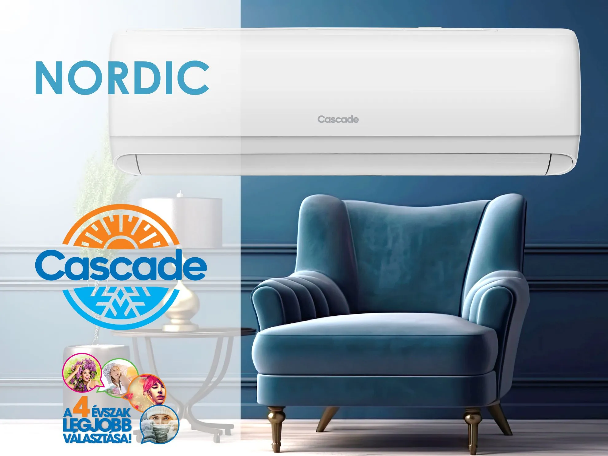 Cascade Nordic CWH24NO 7,1 Kw oldalfali split klíma szett 